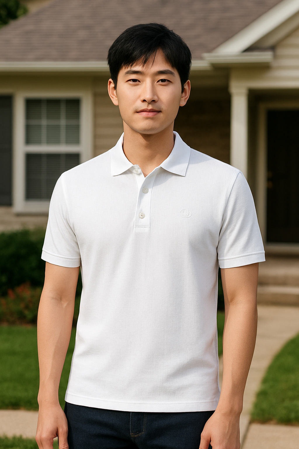 Home beige polo shirt